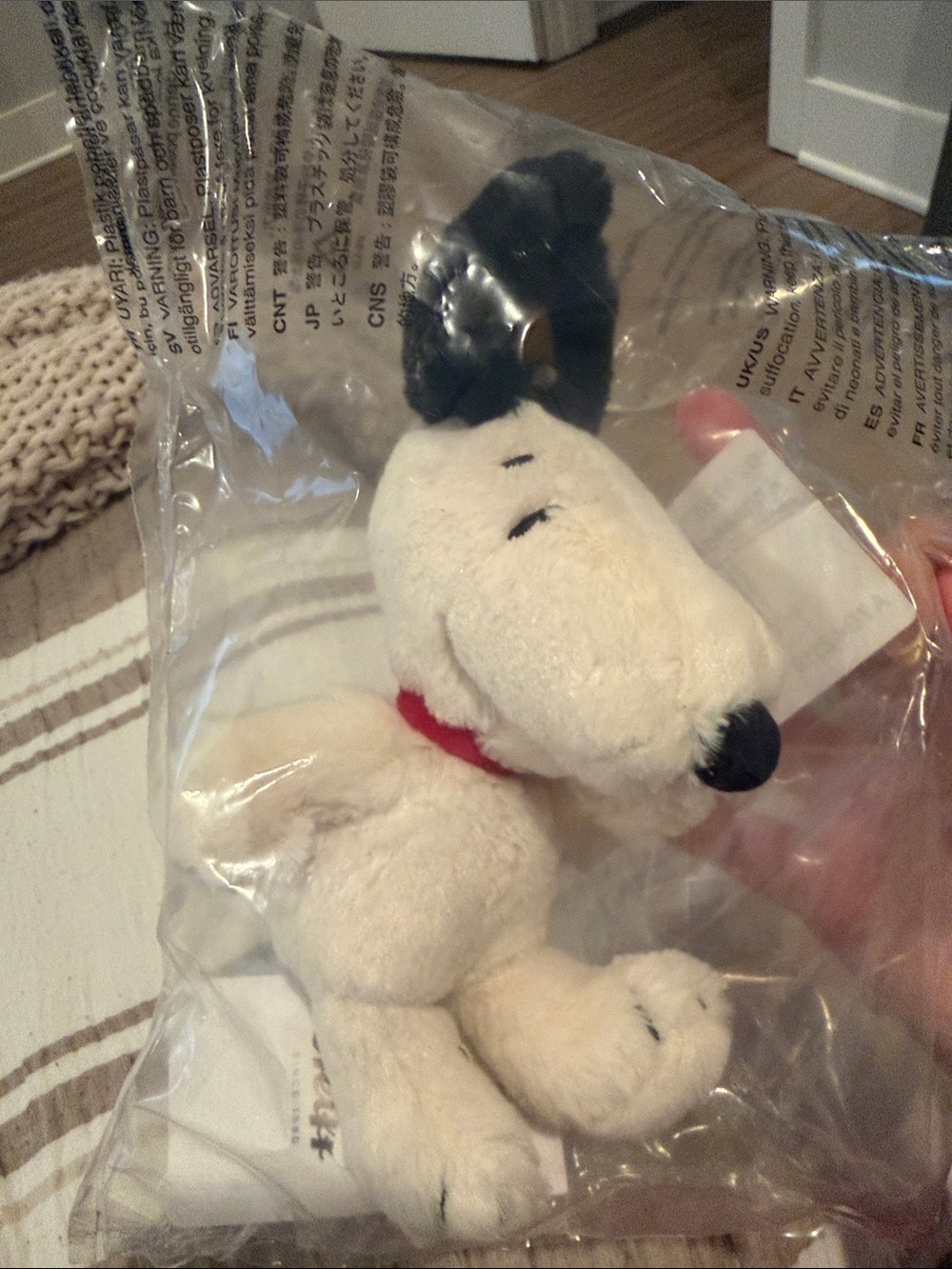 Steiff Snoopy Plush Key Ring